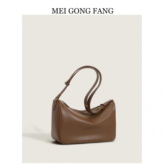 Soft Leather Armpit Bag/Baguette Bag - Large-Capacity Shoulder Bag, New Trendy Minimalist Niche Retro Bag, Wholesale for Women