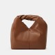 Summer New High-Quality Soft Leather Cloud Bag - Handheld Wrinkle-Textured Avocado Green Handbag, Versatile Commuter Bag for Women