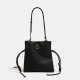 Summer New Large-Capacity Commuter Handbag - Lychee Grain Soft Leather Bucket Bag, Niche Luxury Women's Shoulder/Crossbody Bag