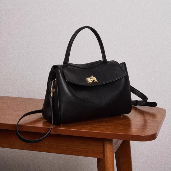 Minimalist Versatile Tote Bag - 2025 New Trendy Large Capacity Work Bag with Lock, Top-Handle & Crossbody