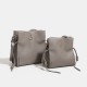 Summer New Large-Capacity Commuter Handbag - Lychee Grain Soft Leather Bucket Bag, Niche Luxury Women's Shoulder/Crossbody Bag