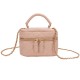 2025 Spring Summer New Women's Bag - Versatile Solid Color Box Bag, High-End Top-Handle Quilted Chain Mini Crossbody