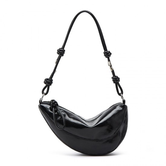 2025 New Niche Design Retro Crescent Dumpling Bag - Women's Single Crossbody Horn Bag, Luxury Saddle Bag