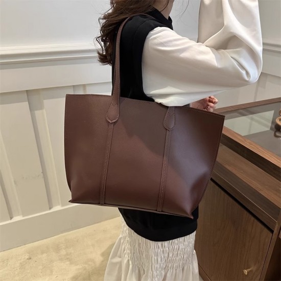 European & American Trendy Korean-Style Large-Capacity Women's Bag - 2025 New Fashion Retro Commuter Tote Bag, Minimalist Single Shoulder Bag