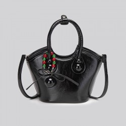 Nanfeng Best-Selling Fashionable Luxury Small Bag - Cherry Print Versatile Crossbody Bag, Retro Stylish Handheld Basket Bag