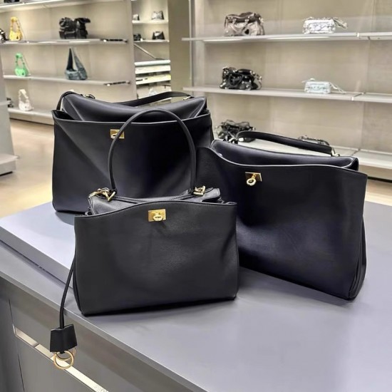 Women's Handheld Lock Bag - Luxury Versatile Shoulder/Crossbody Bag, Niche Soft Leather Textured Mini Square Handbag