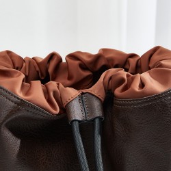 Luxury Solid Color Minimalist Backpack - European & American Style Soft Leather Casual Tote Bag, New Elegant Retro Crossbody Bag