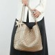 Qiangqiang's Same-Style Niche Luxury Handbag - Handmade Woven Large-Capacity Commuter Tote Bag, Fashion Casual Handheld/Shoulder Bag