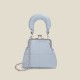 2025 Spring Summer New Women's Bag - Korean-Style Niche Design Clip Top-Handle Bag, Versatile Solid Color Chain Crossbody