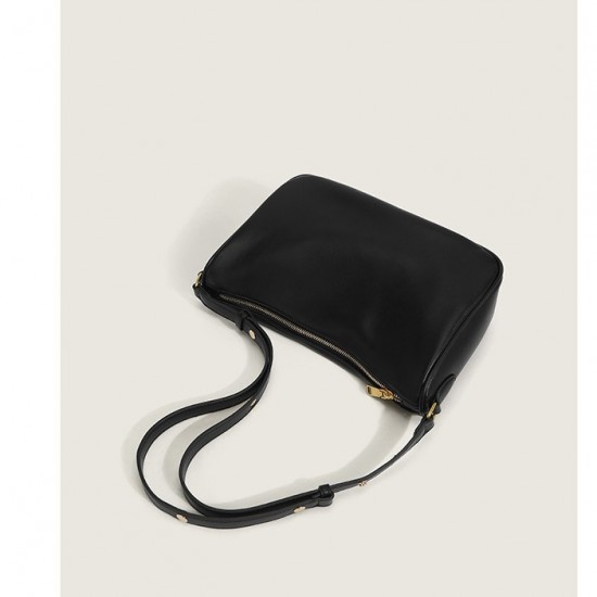 Soft Leather Armpit Bag/Baguette Bag - Large-Capacity Shoulder Bag, New Trendy Minimalist Niche Retro Bag, Wholesale for Women