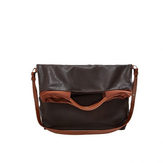 Large Capacity Fashion Retro Tote Bag - European American Style Elegant Crossbody, 2025 New Solid Color Minimalist Top-Handle Bag