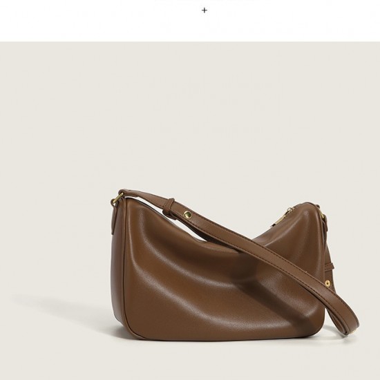 Soft Leather Armpit Bag/Baguette Bag - Large-Capacity Shoulder Bag, New Trendy Minimalist Niche Retro Bag, Wholesale for Women