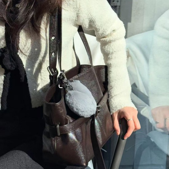 2025 New Trendy Versatile Belt Buckle Korean Niche Bag - Casual Handheld/Shoulder/Armpit Bag for Women