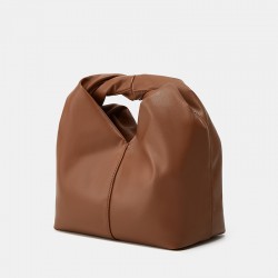 Summer New High-Quality Soft Leather Cloud Bag - Handheld Wrinkle-Textured Avocado Green Handbag, Versatile Commuter Bag for Women