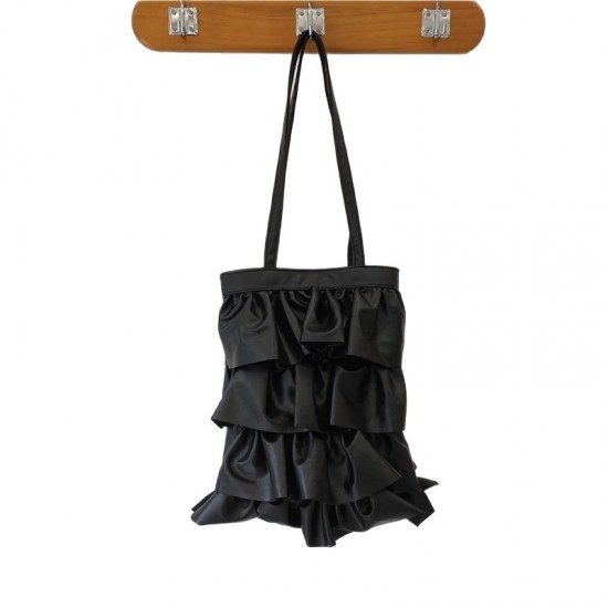 2025 New Unique Bucket Bag - Large-Capacity Women's Shoulder Bag, Niche Ruffled Texture Luxury Armpit Bag