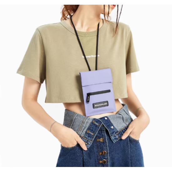 Mobile phone bag, women's crossbody mini square bag, portable, lightweight, trendy casual shoulder bag, men's waist bag.