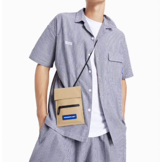 Mobile phone bag, women's crossbody mini square bag, portable, lightweight, trendy casual shoulder bag, men's waist bag.